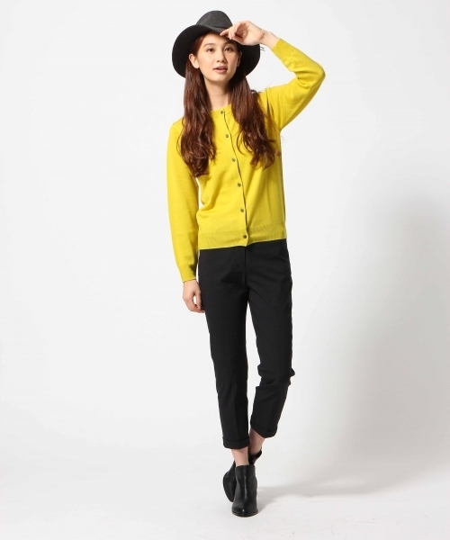 GLOBAL WORK（グローバルワーク）の「【人気の定番】１２ゲージウールクルーカーデ長袖/561623（カーディガン/ボレロ・レディース・イエロー/グリーン/レッド/その他/グレー/ブルー/ブラック・LARGE/SMALL/MEDIUM）」の12枚目の写真