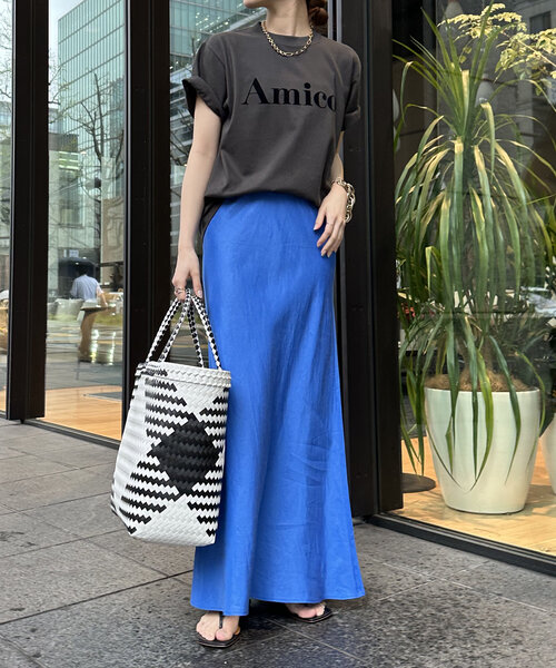 DouDou（ドゥドゥ）の「【WEB限定】AmicoフロッキーロゴTEE（Tシャツ/カットソー・レディース・ホワイト/ネイビー/チャコールグレー・FREE）」の14枚目の写真