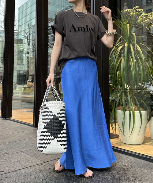 DouDou（ドゥドゥ）の「【WEB限定】AmicoフロッキーロゴTEE（Tシャツ/カットソー・レディース・ホワイト/ネイビー/チャコールグレー・FREE）」の15枚目の写真