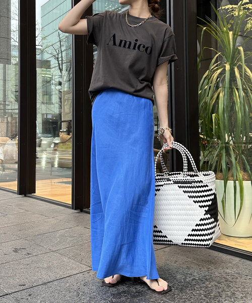 DouDou（ドゥドゥ）の「【WEB限定】AmicoフロッキーロゴTEE（Tシャツ/カットソー・レディース・ホワイト/ネイビー/チャコールグレー・FREE）」の16枚目の写真