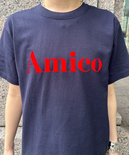 tシャツ AmicoフロッキーロゴTシャツ レディース AmicoフロッキーロゴTシャツ LHELBIE│Eimee Law & LHELBIE 公式