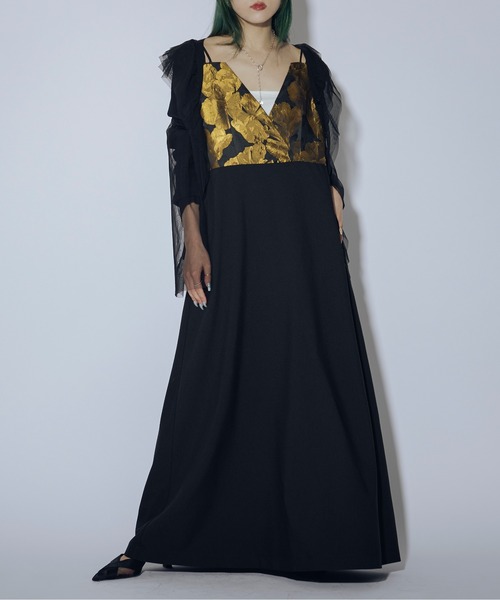 Ezick エジック Flower jacquard キャミチュニック Ezick（エジック）の「Flower jacquard キャミチュニック