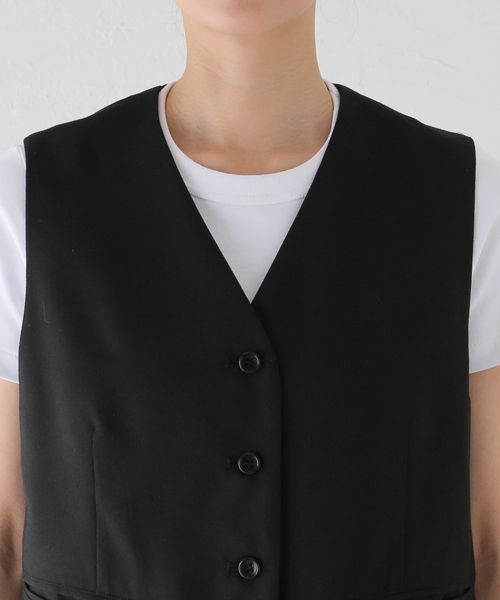 JOURNAL STANDARD relume(ジャーナルスタンダード レリューム)の「T/R ツイルコンパクトベスト(ベスト・レディース・ブラック/ベージュ・FREE)」の8枚目の写真