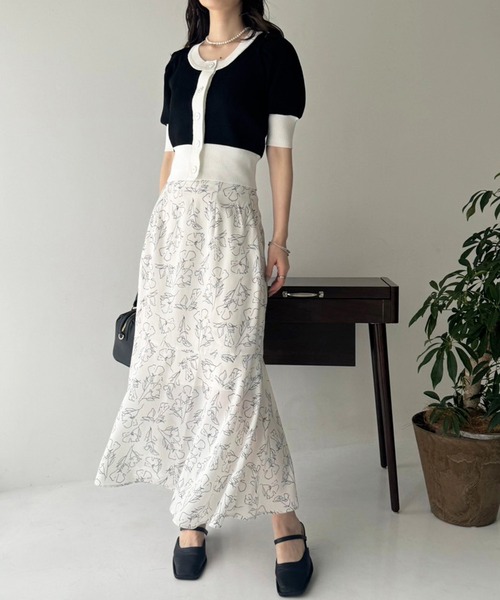 one after another NICE CLAUP(ワンアフターアナザーナイスクラップ)の「【OTONA NICE】配色ニットカーディガン(ニット/セーター・レディース・ホワイト×ブラック/ブラック×ホワイト/グレー×ホワイト・FREE)」の16枚目の写真