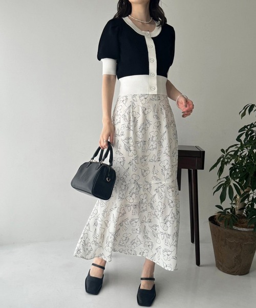 one after another NICE CLAUP(ワンアフターアナザーナイスクラップ)の「【OTONA NICE】配色ニットカーディガン(ニット/セーター・レディース・ホワイト×ブラック/ブラック×ホワイト/グレー×ホワイト・FREE)」の17枚目の写真