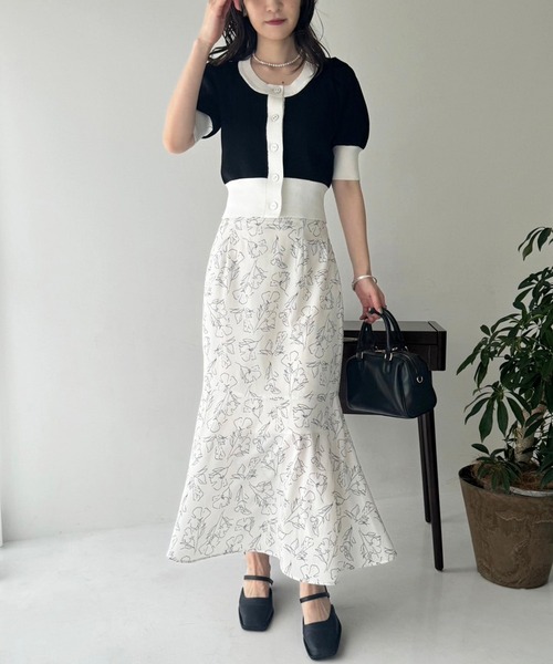 one after another NICE CLAUP(ワンアフターアナザーナイスクラップ)の「【OTONA NICE】配色ニットカーディガン(ニット/セーター・レディース・ホワイト×ブラック/ブラック×ホワイト/グレー×ホワイト・FREE)」の19枚目の写真