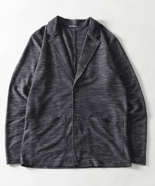 NYLAUS（ナイラス）の「スラブリップル 2B テーラードジャケット（テーラードジャケット・メンズ・ブラックミックス/ネイビー/霜降りグレー・LL/M/L）」の2枚目の写真