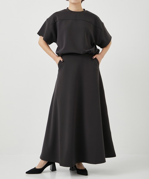 CITY TOKYO(シティトウキョウ)の「<セットアップ対応><洗濯機洗い可能><UVカット><接触冷感>アクアスーティングジャージフレアースカート(スカート・レディース・カーキ/ライトグレー/ダークグレー・1/2)」の11枚目の写真