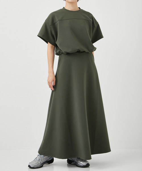 CITY TOKYO(シティトウキョウ)の「<セットアップ対応><洗濯機洗い可能><UVカット><接触冷感>アクアスーティングジャージフレアースカート(スカート・レディース・カーキ/ライトグレー/ダークグレー・1/2)」の21枚目の写真