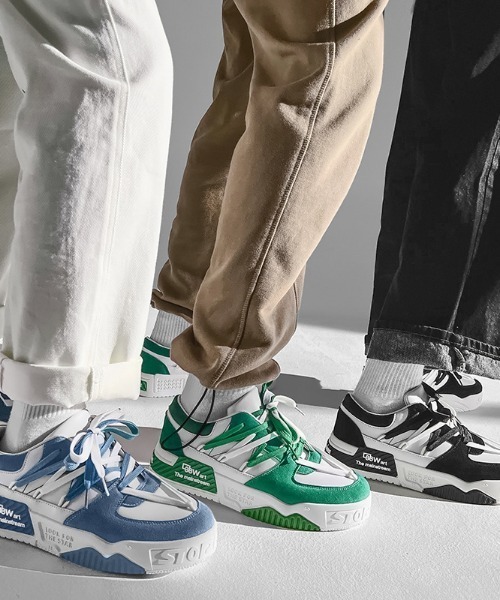 MGV(エムジーヴィー)の「Two-Tone Logo Sneakers(スニーカー・メンズ・ブラック/ブルー/グリーン・LARGE/X-LARGE/MEDIUM)」の5枚目の写真