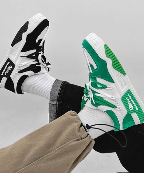MGV(エムジーヴィー)の「Two-Tone Logo Sneakers(スニーカー・メンズ・ブラック/ブルー/グリーン・LARGE/X-LARGE/MEDIUM)」の10枚目の写真