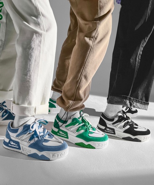 MGV(エムジーヴィー)の「Two-Tone Logo Sneakers(スニーカー・メンズ・ブラック/ブルー/グリーン・LARGE/X-LARGE/MEDIUM)」の11枚目の写真