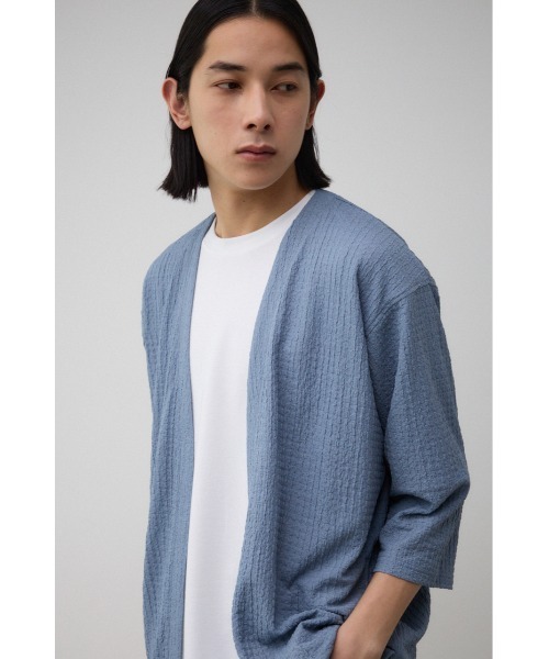 AZUL by moussy（アズールバイマウジー）の「ビッグサッカーライトトッパー（カーディガン/ボレロ・メンズ・ブラック/ライトブルー/ライトグレー・LARGE/MEDIUM）」の12枚目の写真