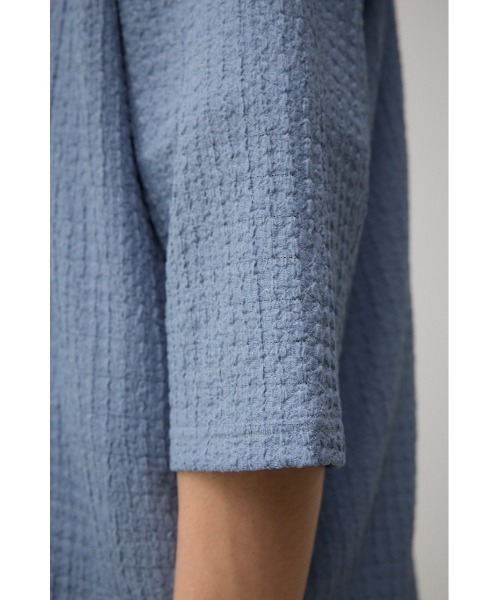 AZUL by moussy（アズールバイマウジー）の「ビッグサッカーライトトッパー（カーディガン/ボレロ・メンズ・ブラック/ライトブルー/ライトグレー・LARGE/MEDIUM）」の6枚目の写真