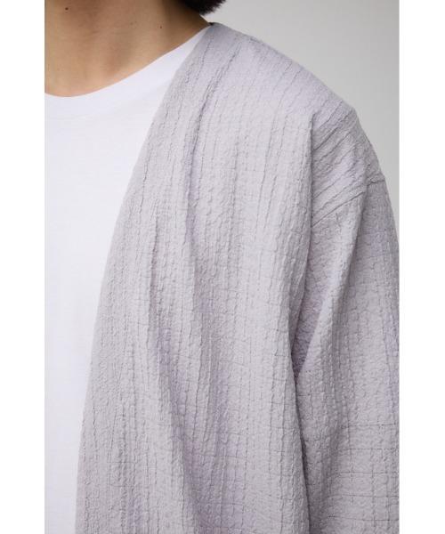 AZUL by moussy（アズールバイマウジー）の「ビッグサッカーライトトッパー（カーディガン/ボレロ・メンズ・ブラック/ライトブルー/ライトグレー・LARGE/MEDIUM）」の17枚目の写真