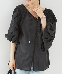 Rouge vif Anna | コットンレーヨンボイルスモッキングブラウス(シャツ/ブラウス)