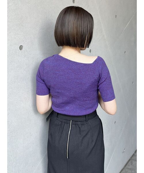 MURUA(ムルーア)の「ツイストワンショルニット(ニット/セーター・レディース・ホワイト/パープル/ブラック/ブルー/オレンジ・FREE)」の11枚目の写真