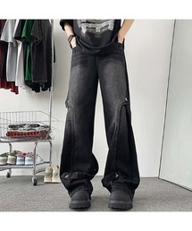 Design ワイドデニムパンツ