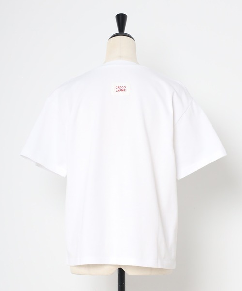 Bonjour Sagan(ボンジュールサガン)の「バックカラーロゴラベルTシャツ(Tシャツ/カットソー・レディース・ホワイト系その他/ホワイト×グリーン/ホワイト×ホワイト/グレー系その他/グレー×ピンク・FREE)」の7枚目の写真