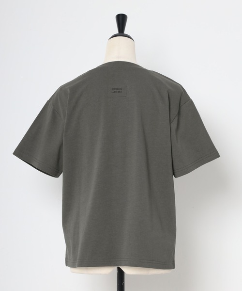 Bonjour Sagan(ボンジュールサガン)の「バックカラーロゴラベルTシャツ(Tシャツ/カットソー・レディース・ホワイト系その他/ホワイト×グリーン/ホワイト×ホワイト/グレー系その他/グレー×ピンク・FREE)」の9枚目の写真