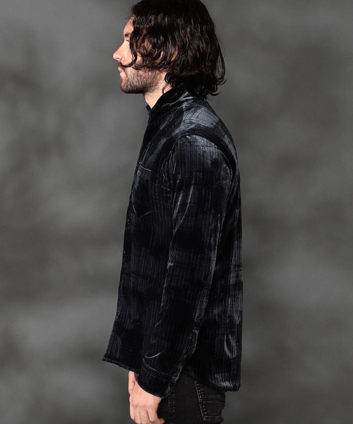 HIDEAWAYS NICOLE(ハイダウェイニコル)の「ハイストレッチ別珍シャツ(シャツ/ブラウス・メンズ・ネイビー/チャコールグレー/ボルドー・X-LARGE/LARGE/MEDIUM)」の21枚目の写真