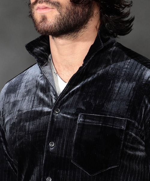 HIDEAWAYS NICOLE(ハイダウェイニコル)の「ハイストレッチ別珍シャツ(シャツ/ブラウス・メンズ・ネイビー/チャコールグレー/ボルドー・X-LARGE/LARGE/MEDIUM)」の22枚目の写真