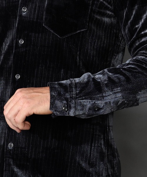 HIDEAWAYS NICOLE(ハイダウェイニコル)の「ハイストレッチ別珍シャツ(シャツ/ブラウス・メンズ・ネイビー/チャコールグレー/ボルドー・X-LARGE/LARGE/MEDIUM)」の15枚目の写真