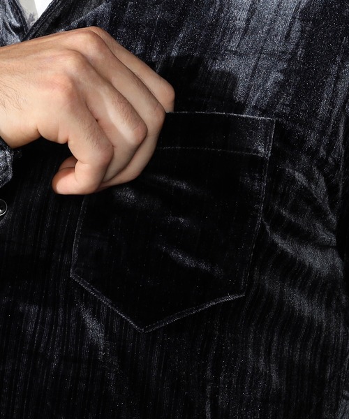 HIDEAWAYS NICOLE(ハイダウェイニコル)の「ハイストレッチ別珍シャツ(シャツ/ブラウス・メンズ・ネイビー/チャコールグレー/ボルドー・X-LARGE/LARGE/MEDIUM)」の16枚目の写真