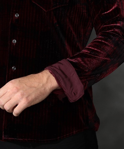 HIDEAWAYS NICOLE(ハイダウェイニコル)の「ハイストレッチ別珍シャツ(シャツ/ブラウス・メンズ・ネイビー/チャコールグレー/ボルドー・X-LARGE/LARGE/MEDIUM)」の19枚目の写真