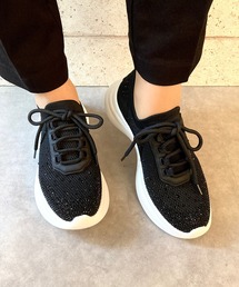 ほぼ新品　ビジュー　スニーカー　一度使用　超美品　ブランブルー blanc/bleu｜ブランブルーのシューズ（ビジュー）通販 - ZOZOTOWN