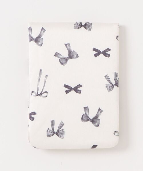 gelato pique（ジェラートピケ）の「リボン柄サテンミラー（手鏡/メイクミラー・レディース・オフホワイト/ダークグレー・FREE）」の8枚目の写真