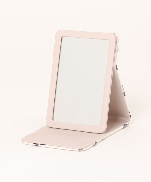 gelato pique（ジェラートピケ）の「リボン柄サテンミラー（手鏡/メイクミラー・レディース・オフホワイト/ダークグレー・FREE）」の9枚目の写真