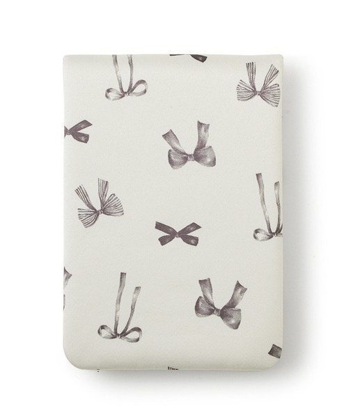 gelato pique（ジェラートピケ）の「リボン柄サテンミラー（手鏡/メイクミラー・レディース・オフホワイト/ダークグレー・FREE）」の4枚目の写真