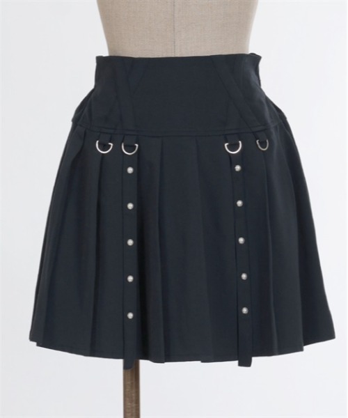 axes femme POETIQUE（アクシーズファムポエティック）の「ベルトデザインスカパン（その他パンツ・レディース・ネイビー/チャコールグレー/ブラック・MEDIUM）」の6枚目の写真