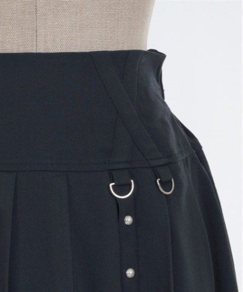 axes femme POETIQUE（アクシーズファムポエティック）の「ベルトデザインスカパン（その他パンツ・レディース・ネイビー/チャコールグレー/ブラック・MEDIUM）」の9枚目の写真