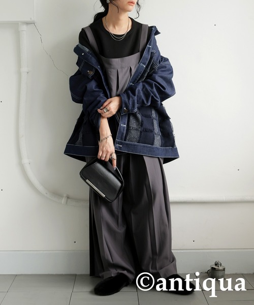 antiqua(アンティカ)の「帯電防止プルオーバー(Tシャツ/カットソー・レディース・オフホワイト/ブラック・ONESIZE)」の17枚目の写真