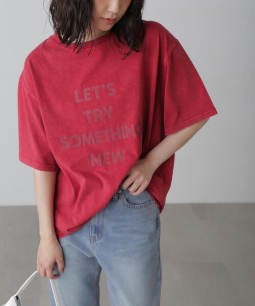 FREE'S MART（フリーズマート）の「◆硫化染めビッグロゴＴシャツ（Tシャツ/カットソー・レディース・レッド/ホワイト/ブラック・FREE）」の3枚目の写真