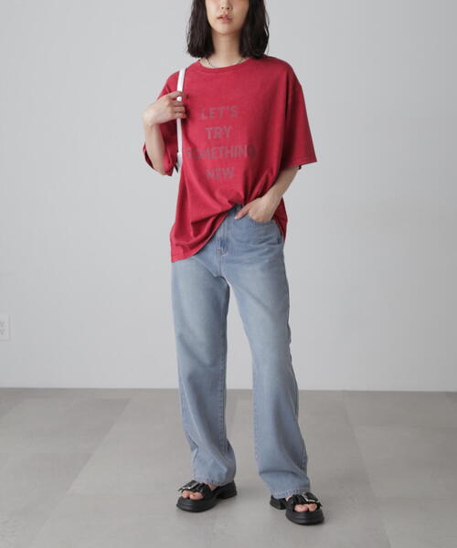 FREE'S MART（フリーズマート）の「◆硫化染めビッグロゴＴシャツ（Tシャツ/カットソー・レディース・レッド/ホワイト/ブラック・FREE）」の8枚目の写真