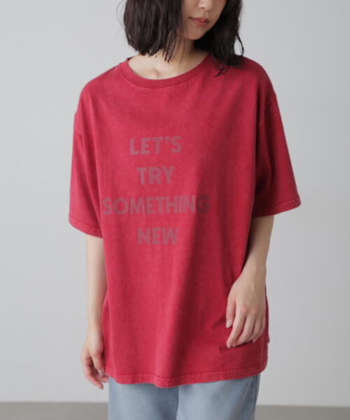 FREE'S MART（フリーズマート）の「◆硫化染めビッグロゴＴシャツ（Tシャツ/カットソー・レディース・レッド/ホワイト/ブラック・FREE）」の9枚目の写真