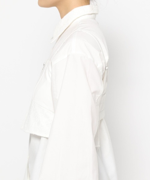 HARE（ハレ）の「2Pビスチェ＊シャツ(HARE)（シャツ/ブラウス・レディース・ブラック/ホワイト・FREE）」の3枚目の写真