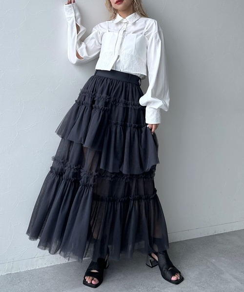 HARE（ハレ）の「2Pビスチェ＊シャツ(HARE)（シャツ/ブラウス・レディース・ブラック/ホワイト・FREE）」の12枚目の写真