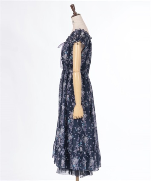 axes femme（アクシーズファム）の「パピヨンローズ柄編上ワンピース（ワンピース・レディース・キナリ/ネイビー/ブラウン/ピンク・FREE）」の19枚目の写真