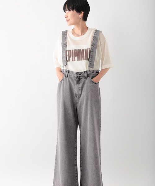 LEPSIM（レプシィム）の「サス付きデニムパンツ　133610（デニムパンツ・レディース・チャコールグレー/ブルー・FREE）」の4枚目の写真