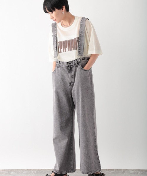 LEPSIM（レプシィム）の「サス付きデニムパンツ　133610（デニムパンツ・レディース・チャコールグレー/ブルー・FREE）」の5枚目の写真