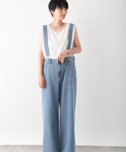 LEPSIM（レプシィム）の「サス付きデニムパンツ　133610（デニムパンツ・レディース・チャコールグレー/ブルー・FREE）」の9枚目の写真