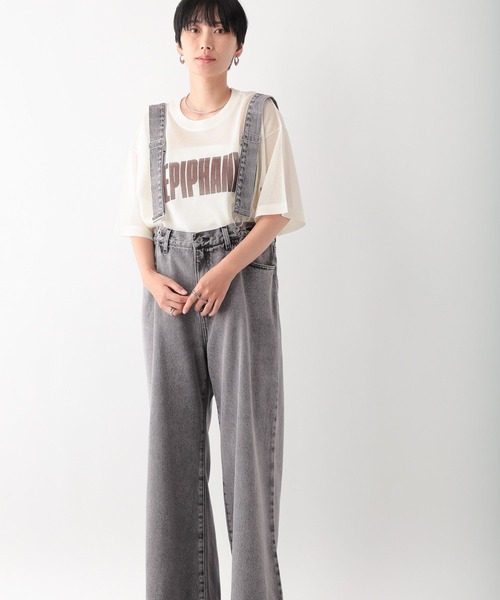 LEPSIM（レプシィム）の「サス付きデニムパンツ　133610（デニムパンツ・レディース・チャコールグレー/ブルー・FREE）」の3枚目の写真