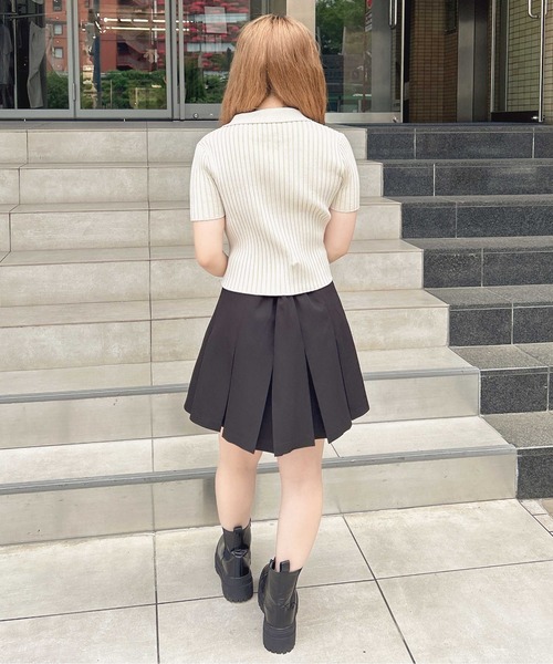 INGNI（イング）の「フロントジップメタルプレートニットカーディガン（カーディガン/ボレロ・レディース・ブラック/オフホワイト/グレー・M）」の19枚目の写真