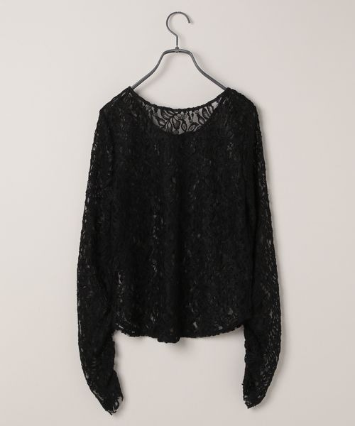 JEANASIS（ジーナシス）の「ヴィンテージレースLS TEE/147426（Tシャツ/カットソー・レディース・ホワイト/ブラック・FREE）」の3枚目の写真