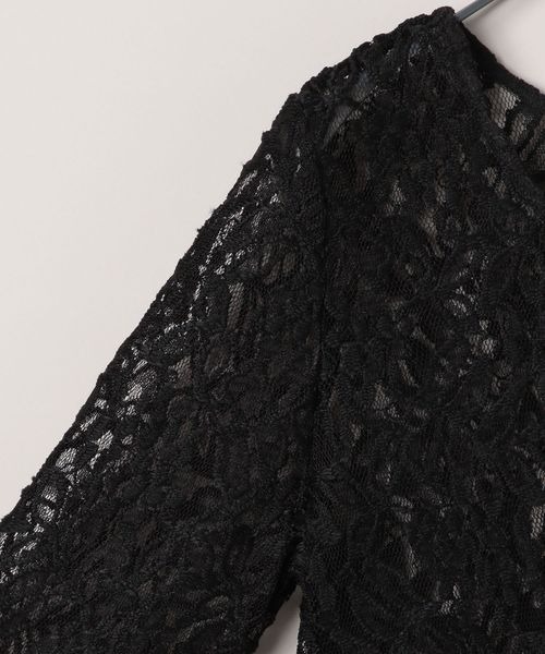 JEANASIS（ジーナシス）の「ヴィンテージレースLS TEE/147426（Tシャツ/カットソー・レディース・ホワイト/ブラック・FREE）」の5枚目の写真