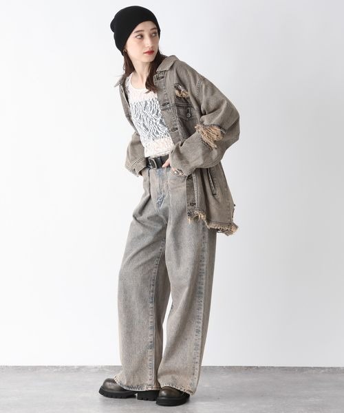 JEANASIS（ジーナシス）の「ヴィンテージレースLS TEE/147426（Tシャツ/カットソー・レディース・ホワイト/ブラック・FREE）」の15枚目の写真